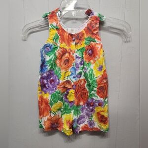 Baby Beluga Romper Shorts‎ 24 Months One Piece Colorful Floral Snap Bottom B749